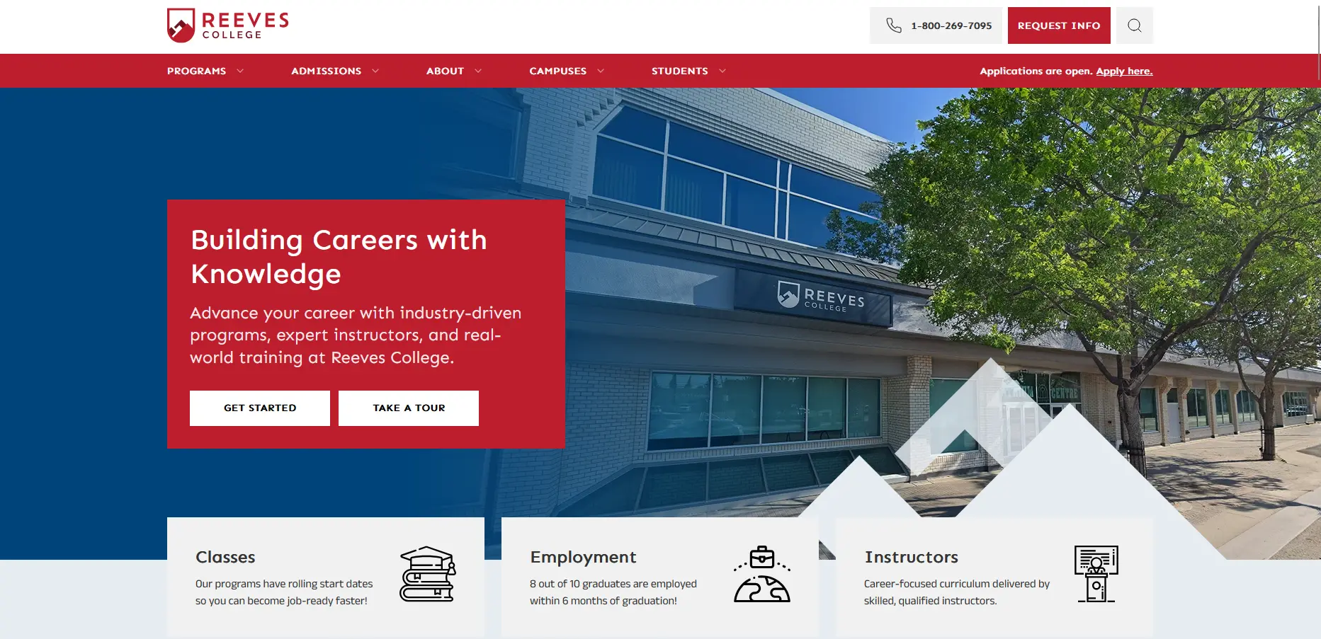 Reeves College Mobile preview